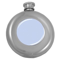 Alice Blue Mini Footpath In English Country Garden  Round Hip Flask (5 Oz)