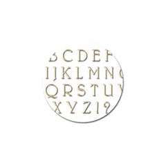 Letters Gold Classic Alphabet Golf Ball Marker (10 Pack) by Sapixe