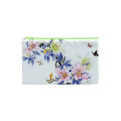 Lily Hand Painted Iris Cosmetic Bag (xs) by Sapixe