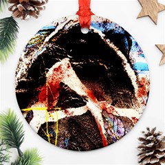 Egg In The Duck 4 Round Ornament (two Sides)