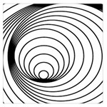 Spiral Eddy Route Symbol Bent Large Satin Scarf (Square) Front
