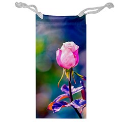 Pink Rose Flower Jewelry Bags by FunnyCow