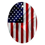 American Usa Flag Vertical Ornament (Oval) Front