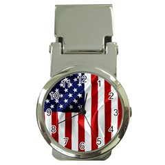 American Usa Flag Vertical Money Clip Watches by FunnyCow