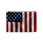 American Usa Flag Vertical Cosmetic Bag (Medium)  Front
