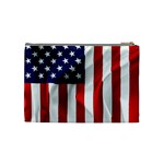 American Usa Flag Vertical Cosmetic Bag (Medium)  Back