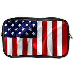 American Usa Flag Vertical Toiletries Bags by FunnyCow
