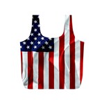 American Usa Flag Vertical Full Print Recycle Bags (S)  Front