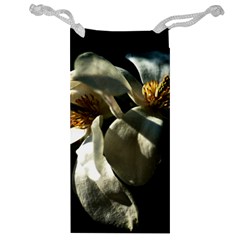 Two White Magnolia Flowers Jewelry Bags by FunnyCow