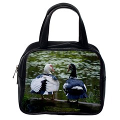 Muscovy Ducks At The Pond Classic Handbags (one Side) by IIPhotographyAndDesigns