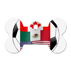 United Football Championship Hosting 2026 Soccer Ball Logo Canada Mexico Usa Dog Tag Bone (one Side) by yoursparklingshop