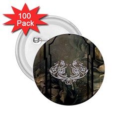 Wonderful Decorative Dragon On Vintage Background 2 25  Buttons (100 Pack) 