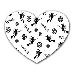 Witches And Pentacles Heart Mousepads by IIPhotographyAndDesigns