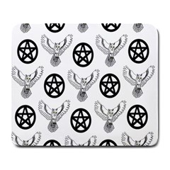 Owls And Pentacles Large Mousepads by IIPhotographyAndDesigns
