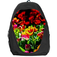 Colorful Tulips On A Sunny Day Backpack Bag by FunnyCow