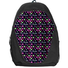 Hearts Butterflies Blue Pink Backpack Bag by snowwhitegirl