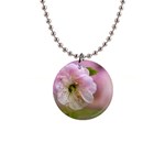 Single Almond Flower Button Necklaces Front