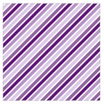 Violet Stripes Large Satin Scarf (Square) Front
