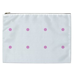 Pink Dots Cosmetic Bag (xxl) by snowwhitegirl