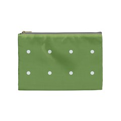 Olive Dots Cosmetic Bag (medium) by snowwhitegirl