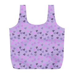 Heart Drops Violet Full Print Recycle Bags (l)  by snowwhitegirl