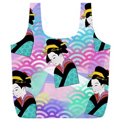 Japanese Abstract Full Print Recycle Bag (xl) by snowwhitegirl