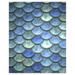 Blue Mermaid Scale Drawstring Bag (small)