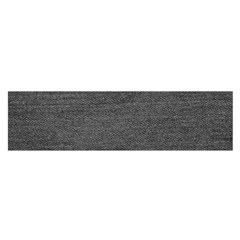 Black Denim Satin Scarf (oblong)