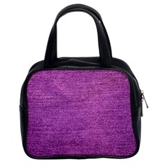 Purple Denim Classic Handbag (two Sides) by snowwhitegirl