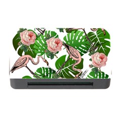Flamingo Floral White Memory Card Reader With Cf by snowwhitegirl