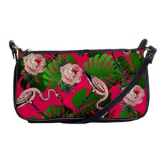 Flamingo Floral Pink Shoulder Clutch Bag by snowwhitegirl