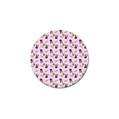School Girl Pattern Pink Golf Ball Marker (4 Pack) by snowwhitegirl