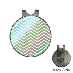 Ombre Zigzag 02 Hat Clips With Golf Markers by snowwhitegirl