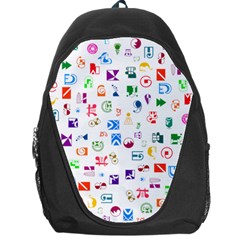 Colorful Abstract Symbols Backpack Bag by FunnyCow