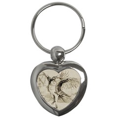 Bird 1515866 1280 Key Chains (heart)  by vintage2030