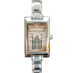 Building News Rectangle Italian Charm Watch by vintage2030