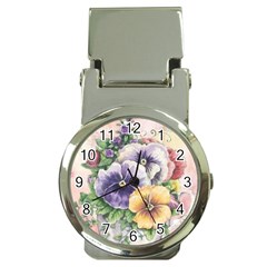Lowers Pansy Money Clip Watches by vintage2030