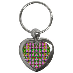 Roses And Other Flowers Love Harmony Key Chains (heart)  by pepitasart