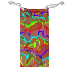 Colorful Wavy Shapes                                            Jewelry Bag by LalyLauraFLM