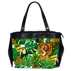 Tropical Pelican Tiger Jungle Oversize Office Handbag (2 Sides) by snowwhitegirl