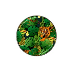 Tropical Pelican Tiger Jungle Black Hat Clip Ball Marker (10 Pack) by snowwhitegirl