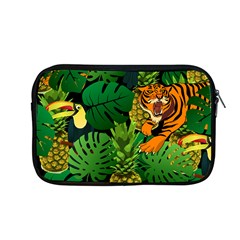 Tropical Pelican Tiger Jungle Black Apple Macbook Pro 13  Zipper Case by snowwhitegirl