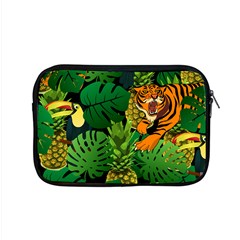 Tropical Pelican Tiger Jungle Black Apple Macbook Pro 15  Zipper Case by snowwhitegirl