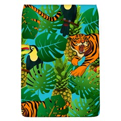 Tropical Pelican Tiger Jungle Blue Removable Flap Cover (l) by snowwhitegirl
