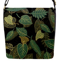 Autumn Fallen Leaves Dried Leaves Flap Closure Messenger Bag (s)