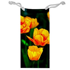 Yellow Orange Tulip Flowers Jewelry Bag by FunnyCow