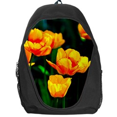 Yellow Orange Tulip Flowers Backpack Bag by FunnyCow