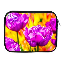 Violet Tulip Flowers Apple Ipad 2/3/4 Zipper Cases by FunnyCow