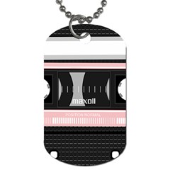 Pink Compact Cassette Dog Tag (one Side)
