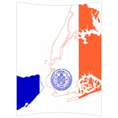 Flag Map Of New York City Back Support Cushion by abbeyz71